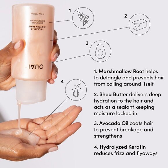 OUAI Thick Shampoo and Conditioner Set 10oz each - Picture 7 of 8